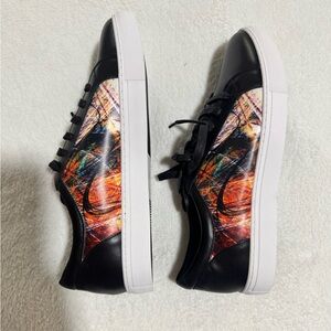 NEW Robert Graham Black and White Sole Sneakers